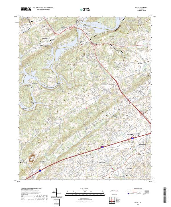 US Topo 7.5-minute map for Lovell TN