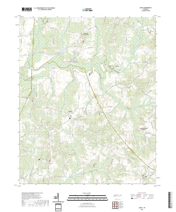 US Topo 7.5-minute map for Luray TN