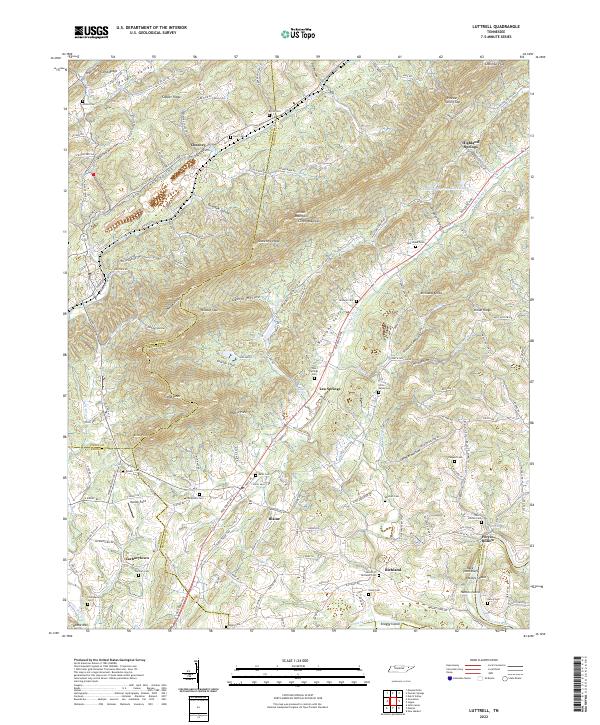 US Topo 7.5-minute map for Luttrell TN