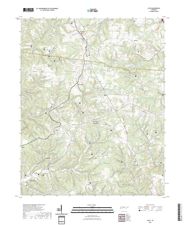 US Topo 7.5-minute map for Lyles TN