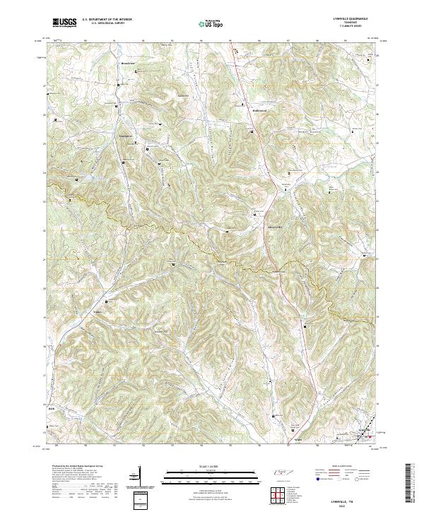 US Topo 7.5-minute map for Lynnville TN