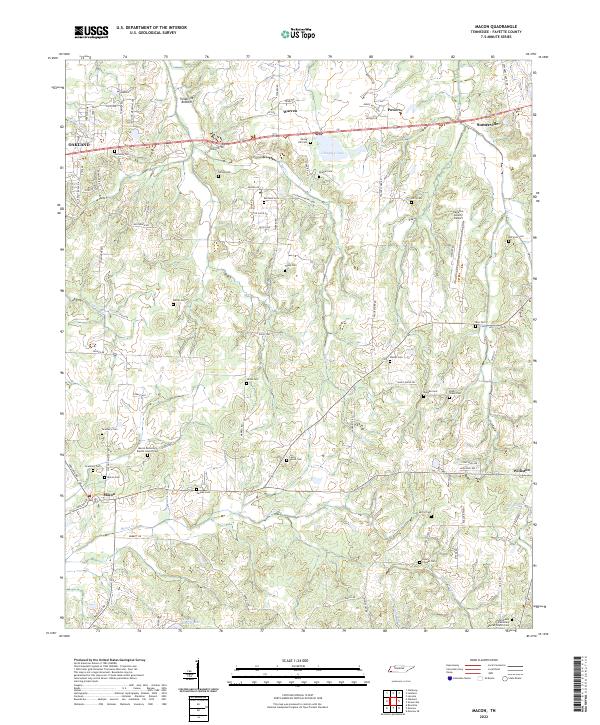 US Topo 7.5-minute map for Macon TN