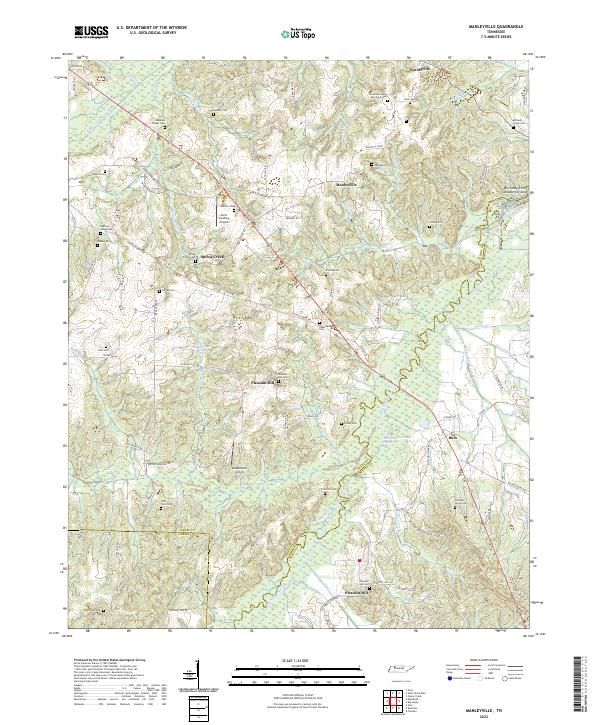 US Topo 7.5-minute map for Manleyville TN