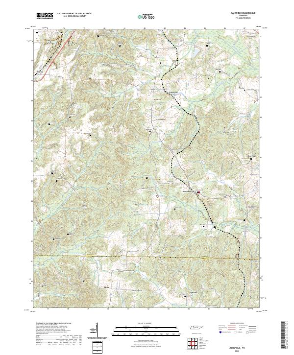 US Topo 7.5-minute map for Mansfield TN