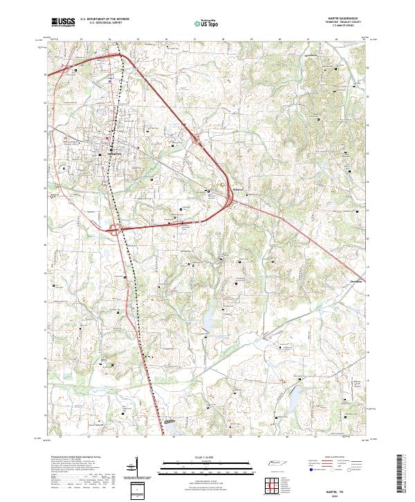US Topo 7.5-minute map for Martin TN