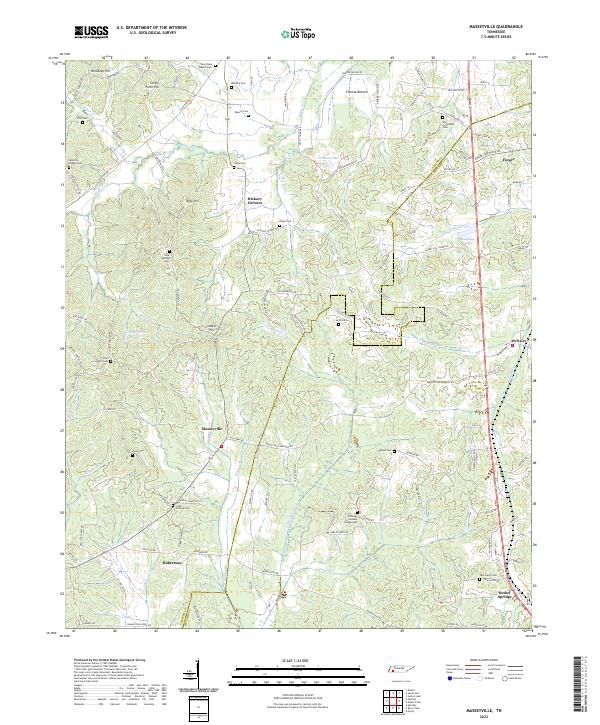 US Topo 7.5-minute map for Masseyville TN