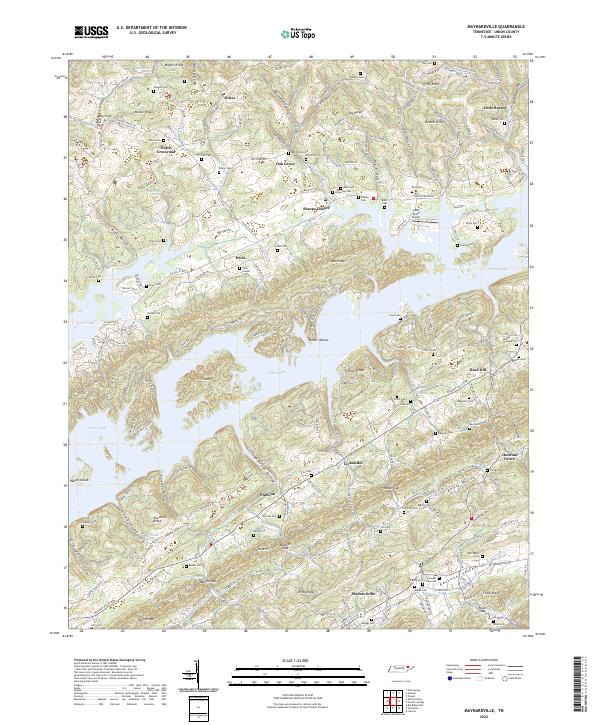 US Topo 7.5-minute map for Maynardville TN