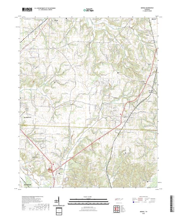US Topo 7.5-minute map for Medina TN