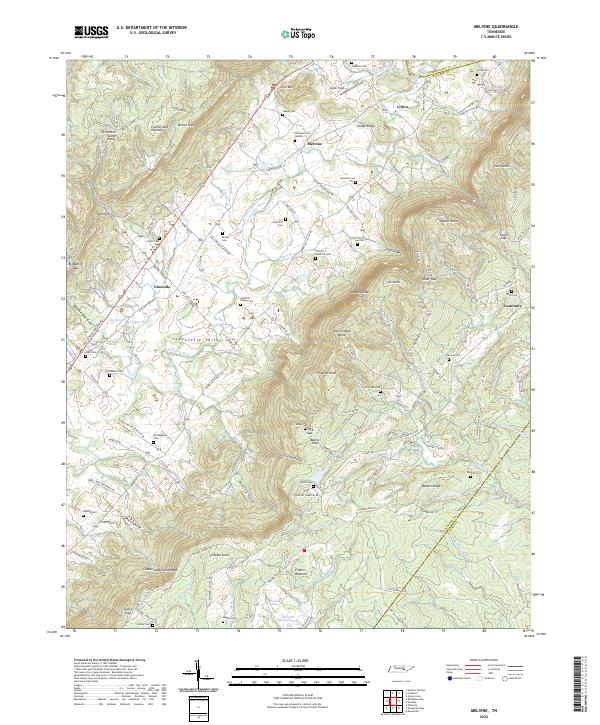 US Topo 7.5-minute map for Melvine TN