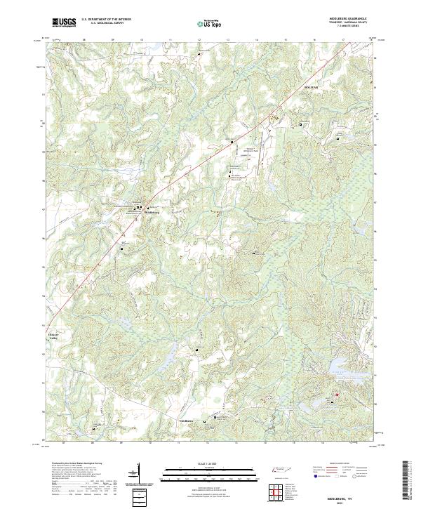 US Topo 7.5-minute map for Middleburg TN