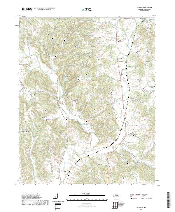 US Topo 7.5-minute map for Milky Way TN