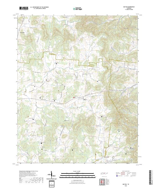 US Topo 7.5-minute map for Milton TN