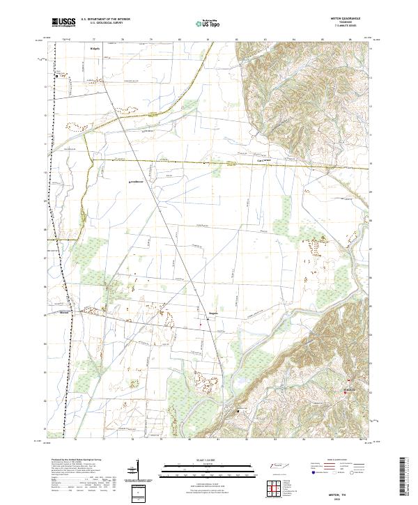 US Topo 7.5-minute map for Miston TN