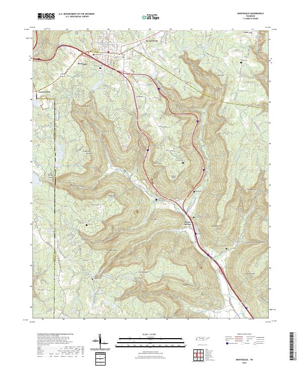 US Topo 7.5-minute map for Monteagle TN