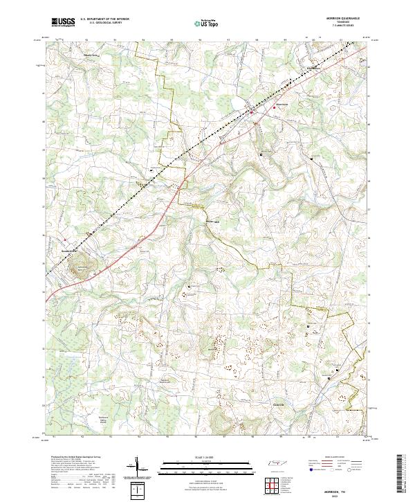 US Topo 7.5-minute map for Morrison TN