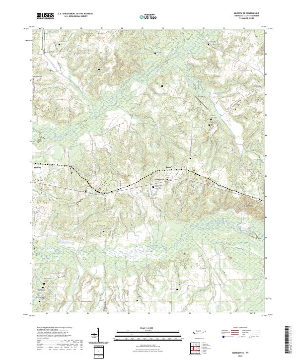 US Topo 7.5-minute map for Moscow SE TN