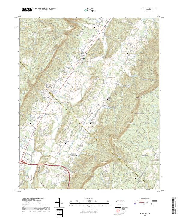 US Topo 7.5-minute map for Mount Airy TN