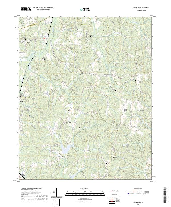 US Topo 7.5-minute map for Mount Peter TN