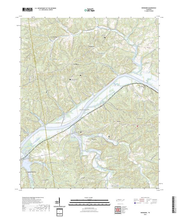 US Topo 7.5-minute map for Needmore TN
