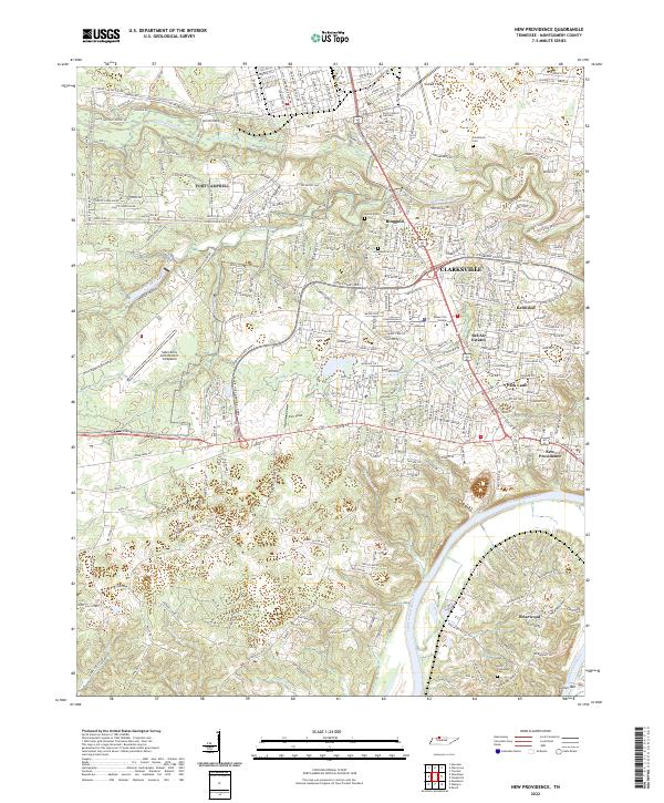 US Topo 7.5-minute map for New Providence TN