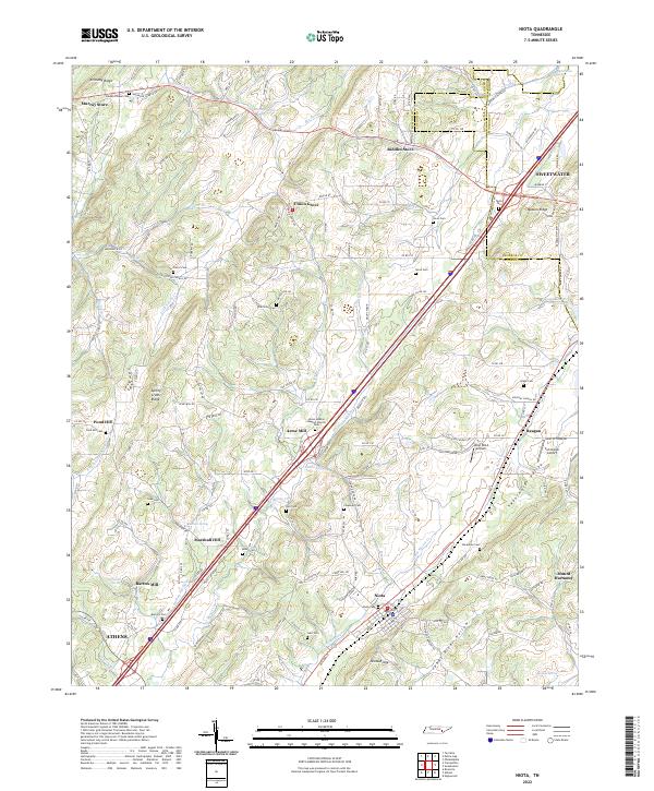 US Topo 7.5-minute map for Niota TN