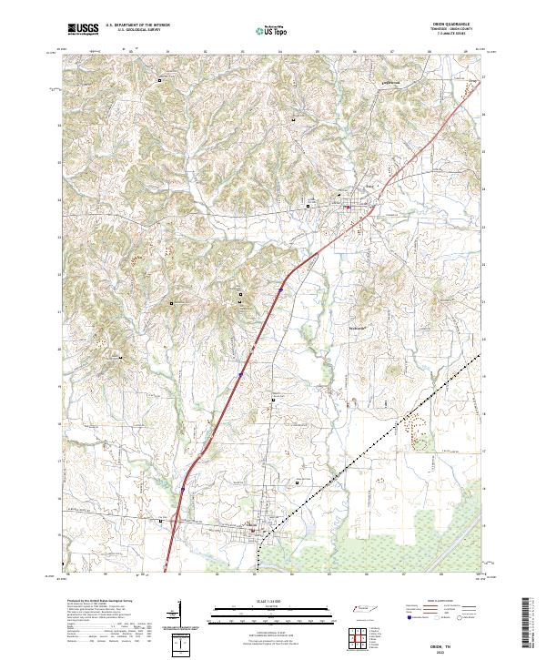 US Topo 7.5-minute map for Obion TN