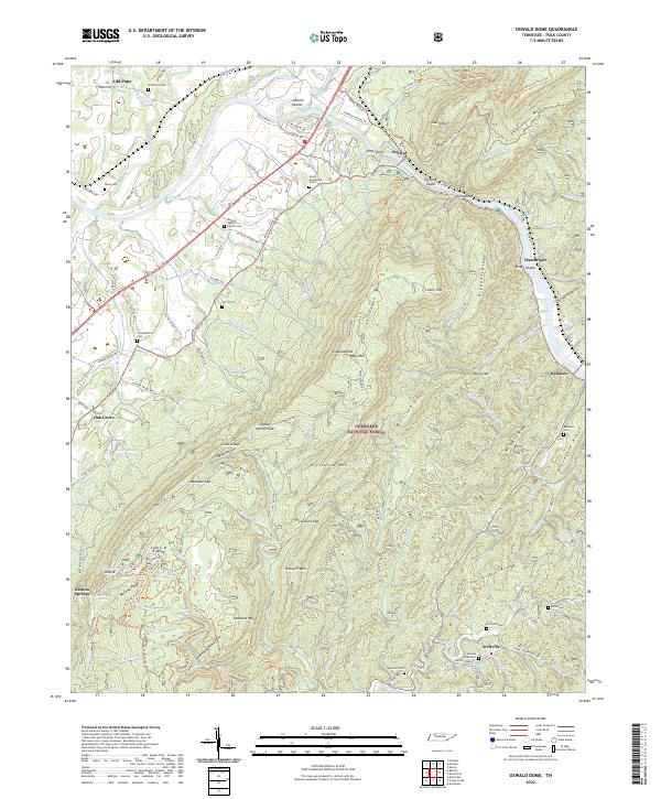 US Topo 7.5-minute map for Oswald Dome TN