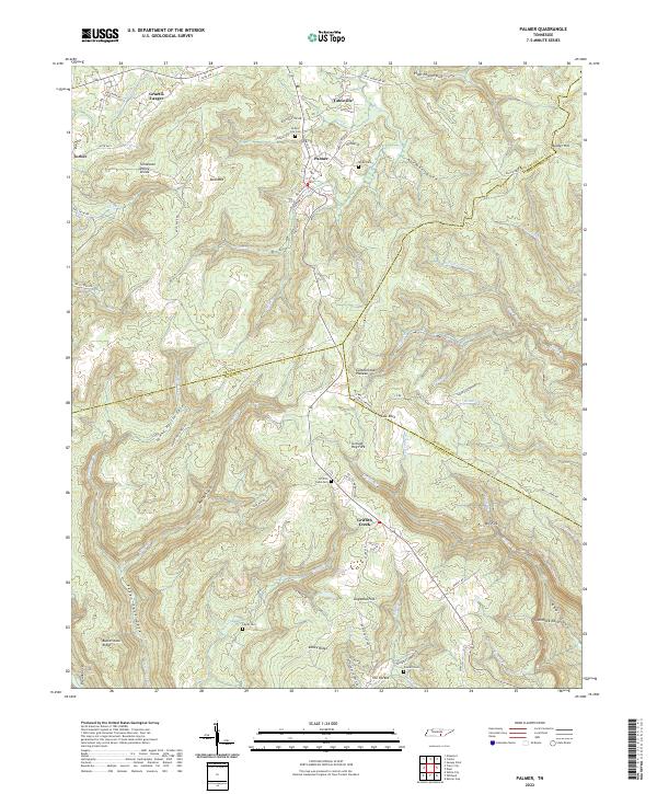 US Topo 7.5-minute map for Palmer TN