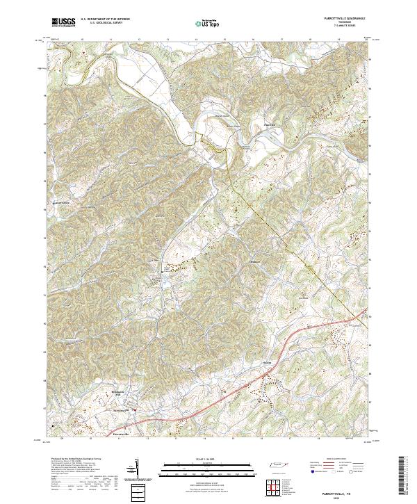 US Topo 7.5-minute map for Parrottsville TN