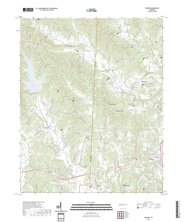 US Topo 7.5-minute map for Parsons TN