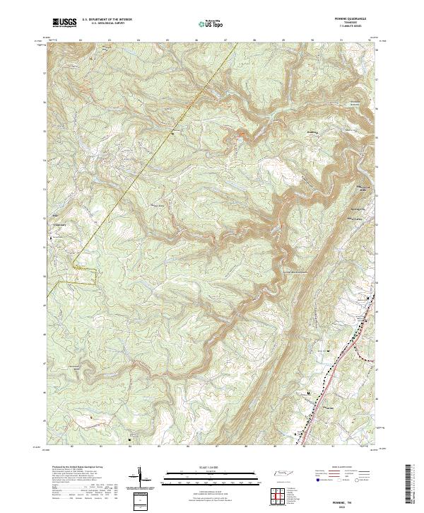 US Topo 7.5-minute map for Pennine TN