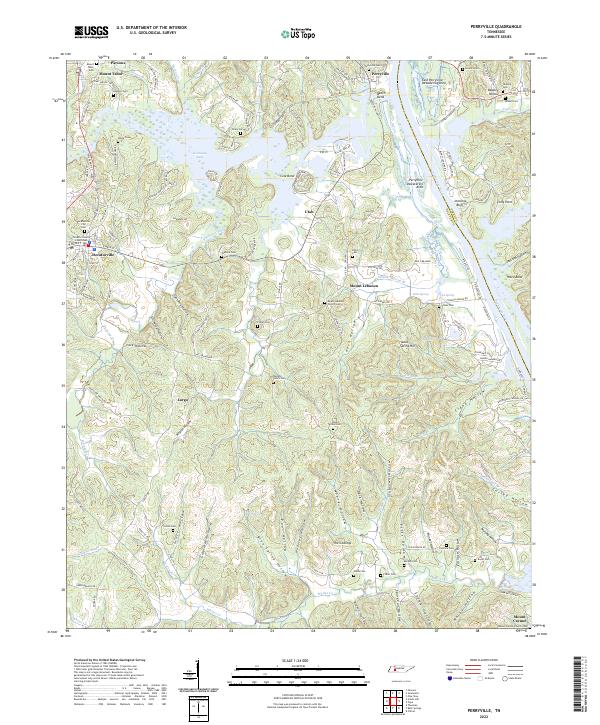 US Topo 7.5-minute map for Perryville TN