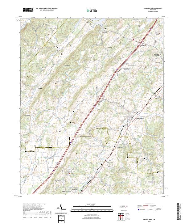 US Topo 7.5-minute map for Philadelphia TN