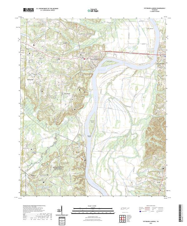 US Topo 7.5-minute map for Pittsburg Landing TN