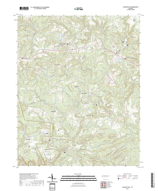 US Topo 7.5-minute map for Pleasant Hill TN