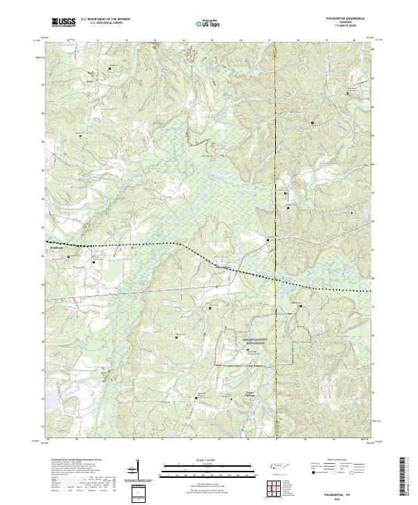 US Topo 7.5-minute map for Pocahontas TN