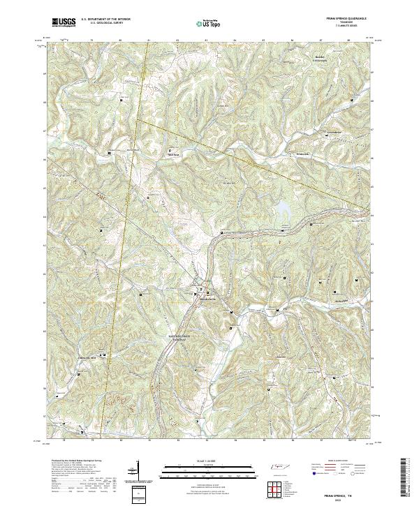 US Topo 7.5-minute map for Primm Springs TN