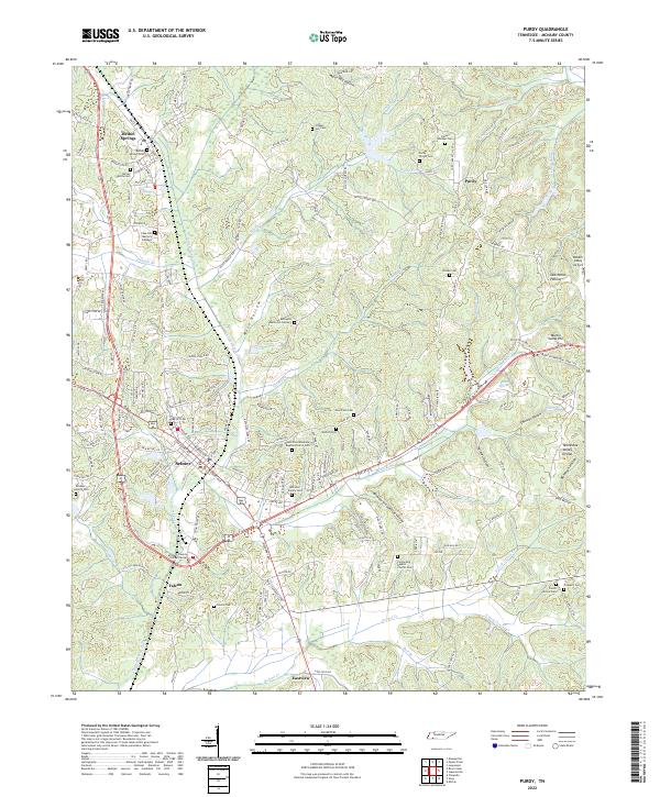 US Topo 7.5-minute map for Purdy TN