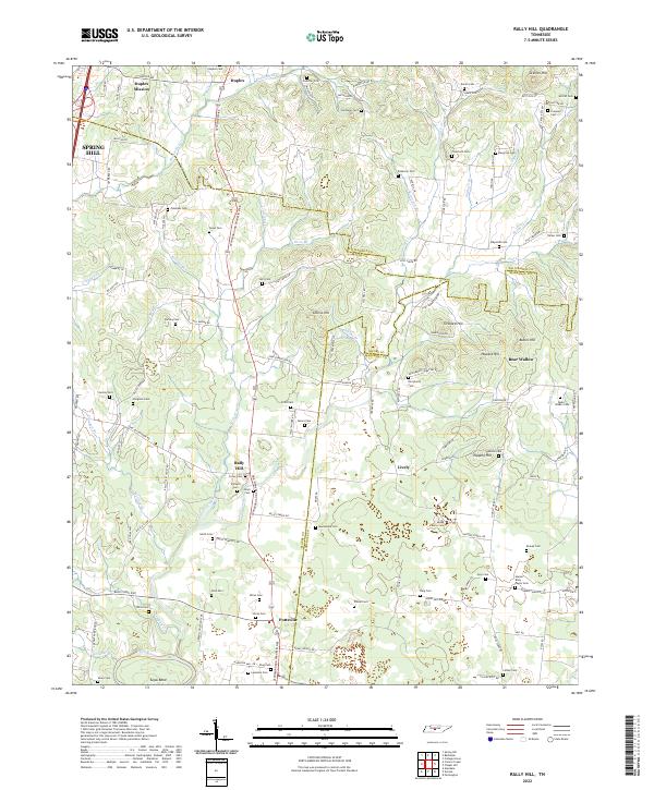 US Topo 7.5-minute map for Rally Hill TN
