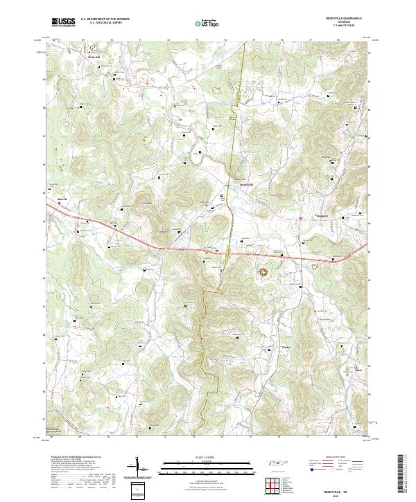 US Topo 7.5-minute map for Readyville TN