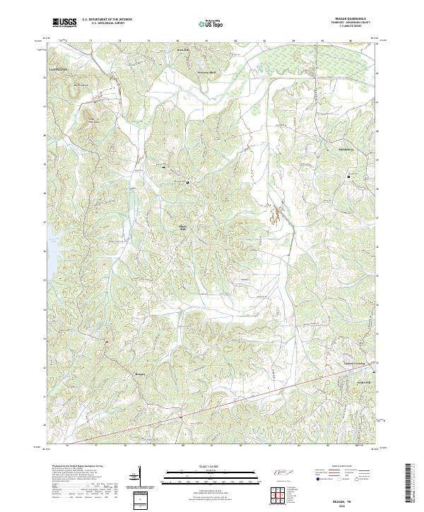 US Topo 7.5-minute map for Reagan TN