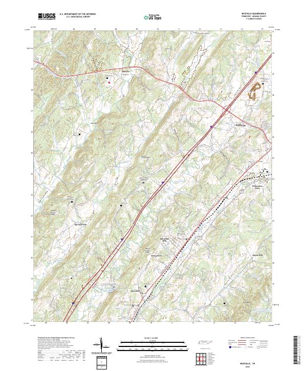 US Topo 7.5-minute map for Riceville TN