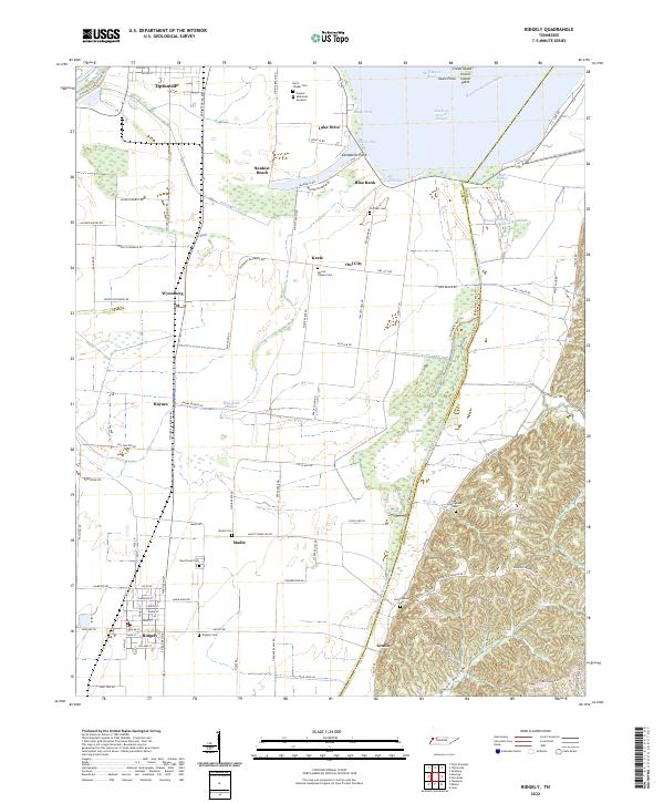 US Topo 7.5-minute map for Ridgely TN