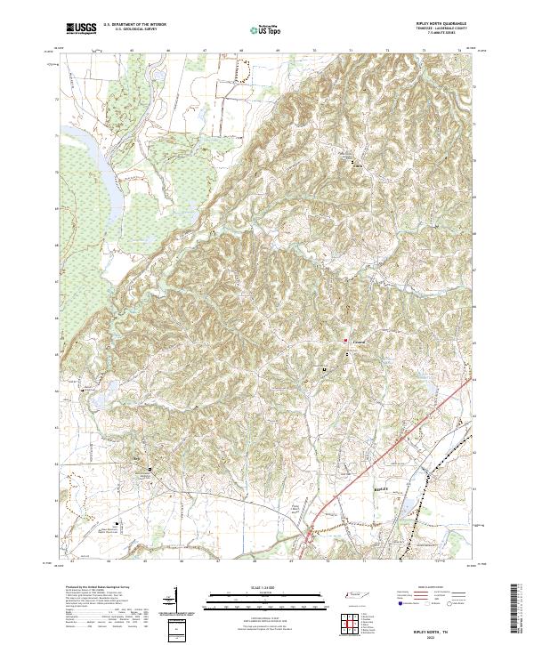 US Topo 7.5-minute map for Ripley North TN