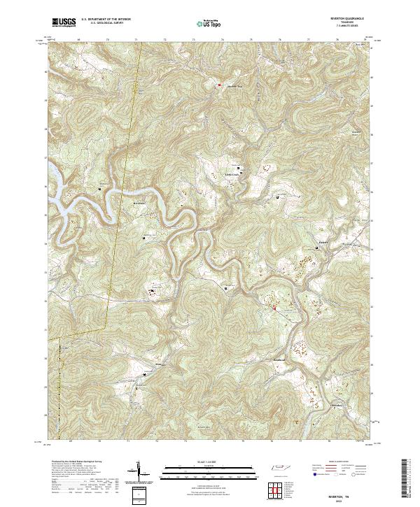 US Topo 7.5-minute map for Riverton TN