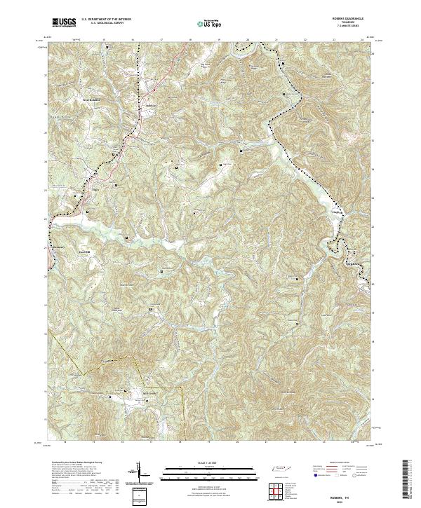 US Topo 7.5-minute map for Robbins TN