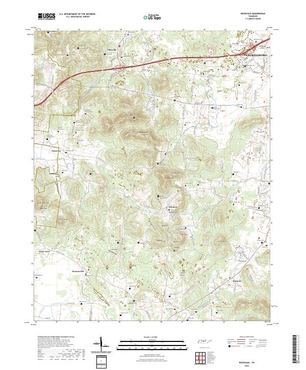 US Topo 7.5-minute map for Rockvale TN