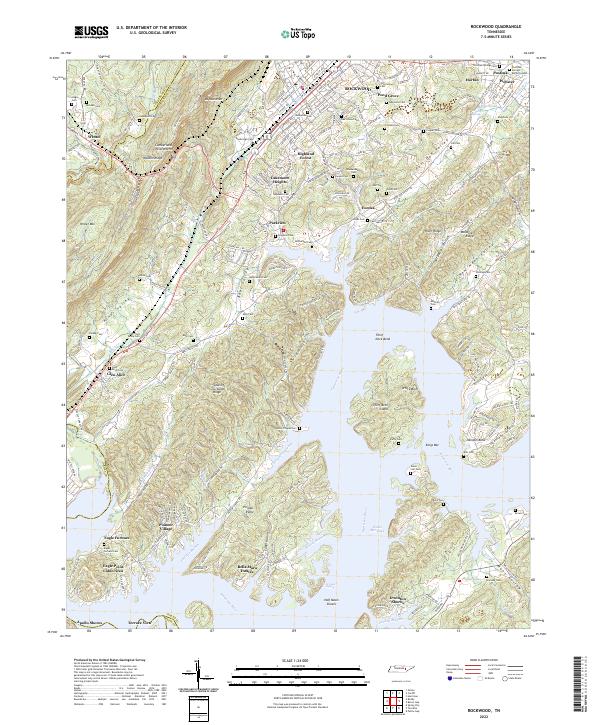 US Topo 7.5-minute map for Rockwood TN