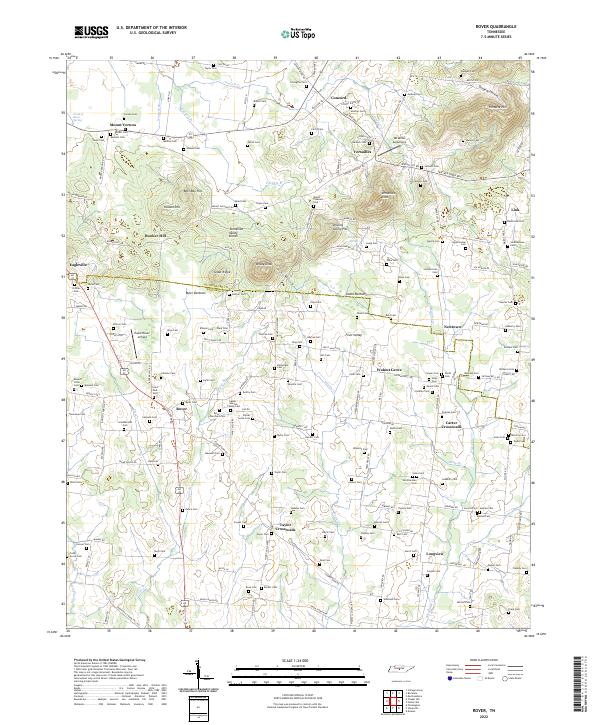 US Topo 7.5-minute map for Rover TN
