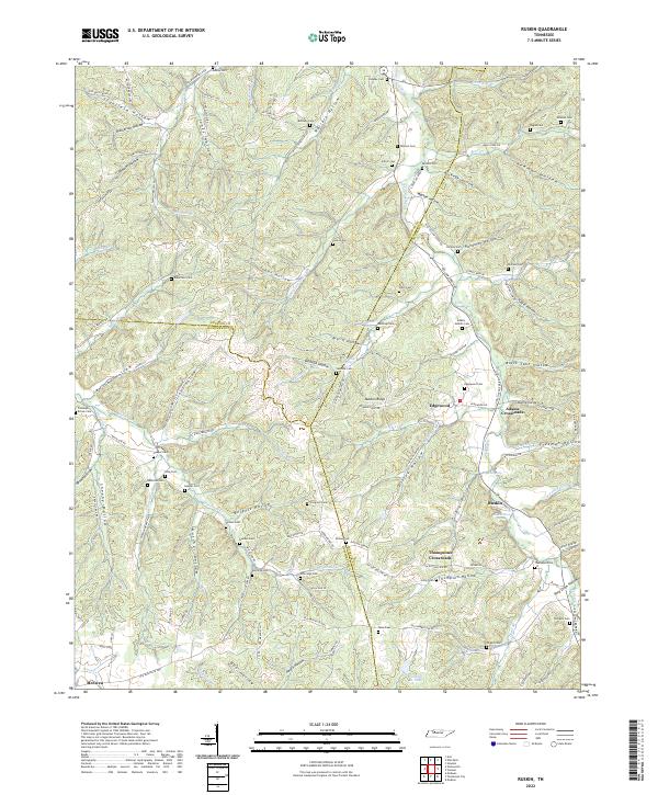 US Topo 7.5-minute map for Ruskin TN